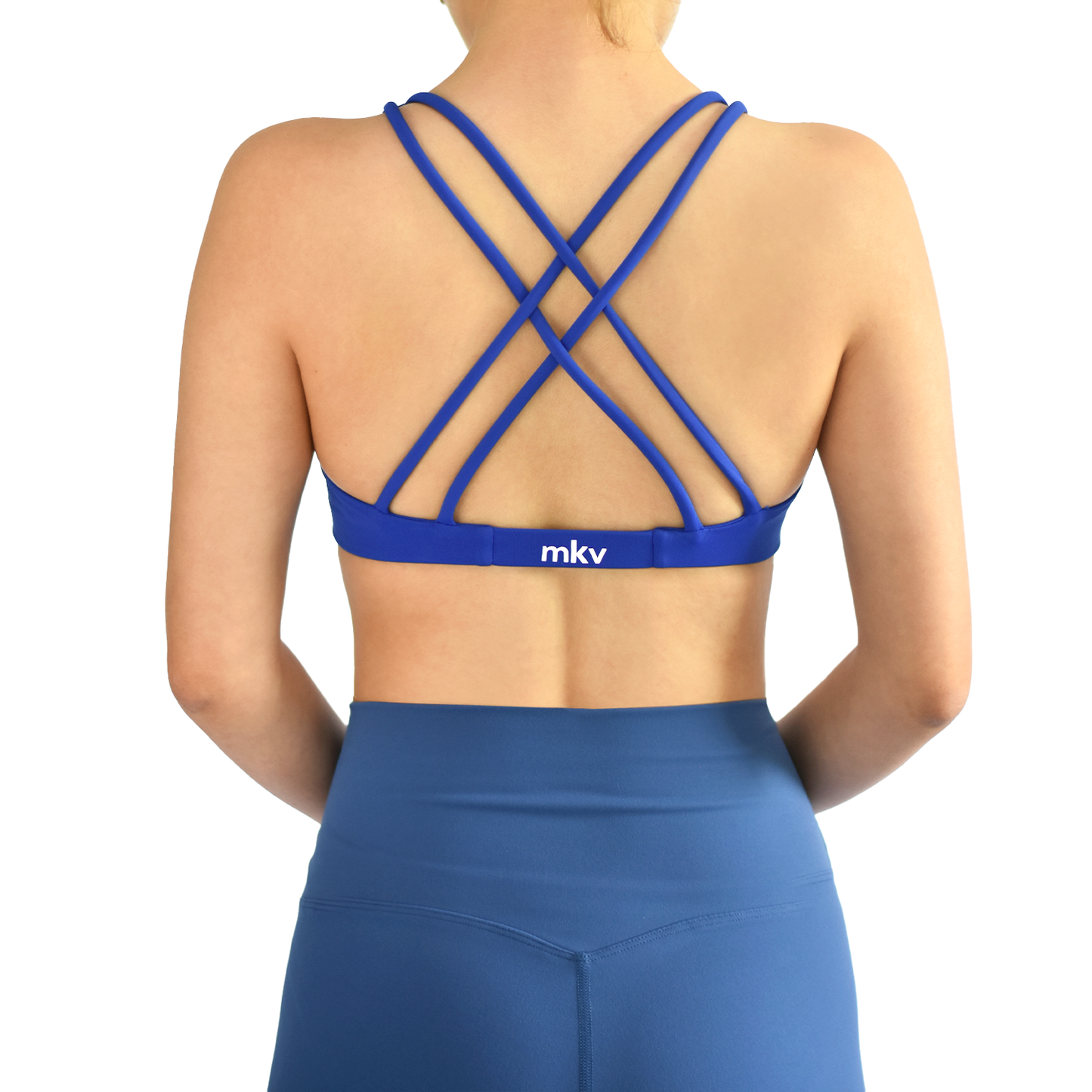 Blue V top