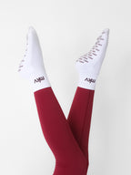 Anti Slip White/Brown Socks