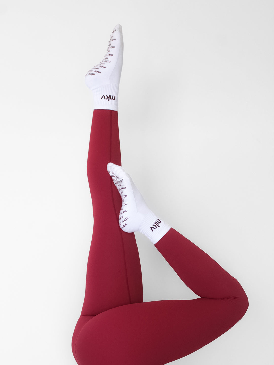 Anti Slip White/Brown Socks